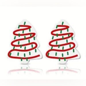 Festive Little Debbie Christmas Tree Earrings